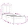 vidaXL Estructura de cama madera maciza de pino negra 100x200 cm