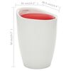 vidaXL Taburete de almacenamiento de cuero sint&eacute;tico blanco y rojo