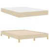 vidaXL Cama tipo Box Spring con colch&oacute;n Crema 160 x 200 cm tela