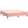 vidaXL Cama box spring con colch&oacute;n terciopelo rosa 180x200 cm