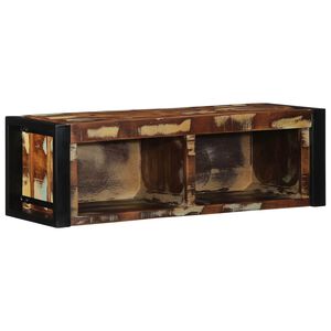 vidaXL Mueble de TV multicolor 80x30x25 cm madera maciza reciclada