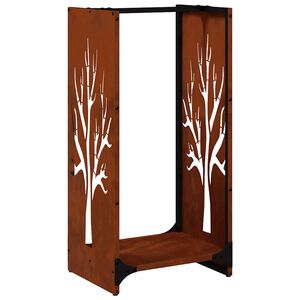 vidaXL Le&ntilde;ero 40x30x80 cm acero corten