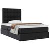 vidaXL Cama con almacenamiento Negro 120 x 200 cm Cuero sint&eacute;tico