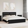 vidaXL Estructura de cama Negro 200 x 200 cm Madera de pino macizo