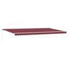 vidaXL Toldo retr&aacute;ctil manual burdeos 600x300 cm