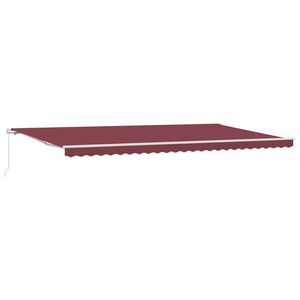 vidaXL Toldo retr&aacute;ctil manual burdeos 600x300 cm