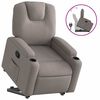 vidaXL Sill&oacute;n reclinable elevable tela gris taupe