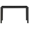 vidaXL Set comedor de jard&iacute;n 5 piezas y cojines rat&aacute;n sint&eacute;tico negro