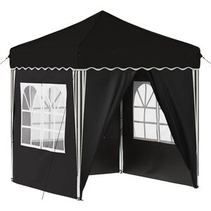 vidaXL Carpa Plegable para Fiestas 195 x 195 x 245 cm Negro