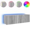 vidaXL Mueble de TV de pared con luces LED gris Sonoma 100x35x31 cm