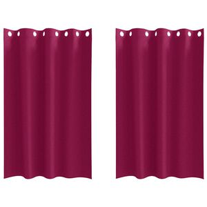vidaXL Cortinas Opacas con Anillas 2 uds. Rojo vino 175 x 140 cm