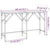 vidaXL Mesa consola madera de ingenier&iacute;a roble ahumado 140x29x75 cm