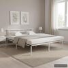 vidaXL Estructura de cama sin colch&oacute;n metal blanco 180x200 cm