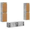 vidaXL Conjunto de mueble de TV 6 pcs Gris Concreto