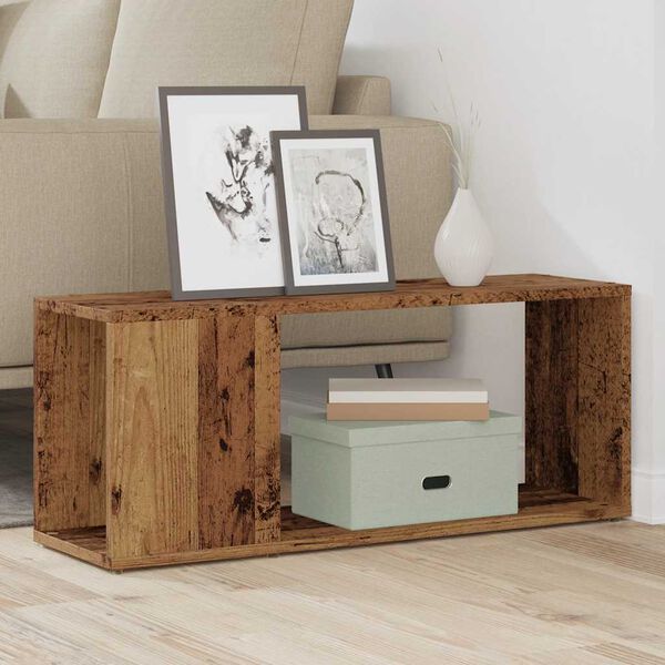 vidaXL Mueble de TV madera de ingenier&iacute;a envejecida 80x24x32 cm