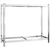vidaXL Estanter&iacute;a de neum&aacute;ticos de 2 niveles acero plata 110x40x110 cm