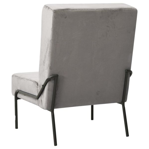 vidaXL Silla de relajación de terciopelo gris claro 65x79x87 cm