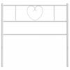 vidaXL Cabecero de metal blanco 80 cm