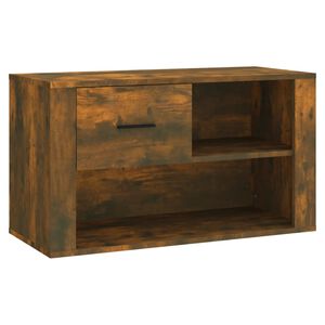 vidaXL Zapatero madera contrachapada roble ahumado 80x35x45 cm