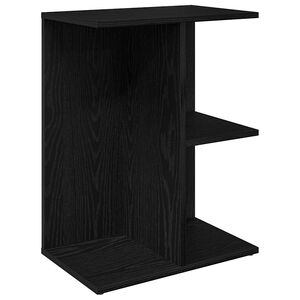 vidaXL Mesita de noche madera de ingenier&iacute;a negro roble 46,5x29x61 cm