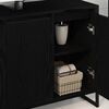 vidaXL Gabinete de Ba&ntilde;o con almacenamiento Roble Negro 90 x 30 x 60 cm