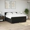 vidaXL Cama box spring con colch&oacute;n tela negro 180x200 cm