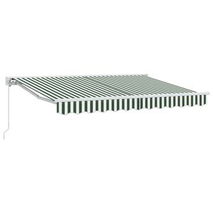 vidaXL Toldo retr&aacute;ctil manual Verde y 3 x 2,5 m