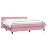 vidaXL Cama box spring con colch&oacute;n terciopelo rosa 180x220 cm