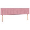 vidaXL Cama box spring con colch&oacute;n terciopelo rosa 180x220 cm