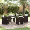 vidaXL Conjunto de Comedor de Jard&iacute;n 5 pcs Marr&oacute;n rat&aacute;n sint&eacute;tico