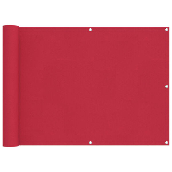 vidaXL Pantalla de Balc&oacute;n Burdeos 75 x 500 cm