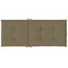vidaXL Cojines silla respaldo alto 4 uds tela taupe melange 120x50x4cm