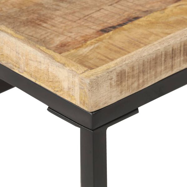 vidaXL Mesa de centro madera de mango rugosa 110x60x42 cm