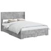 vidaXL Estructura de cama con almacenamiento y cabecero Gris Hormig&oacute;n