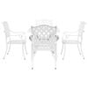 vidaXL Conjunto de mesa de jard&iacute;n 5 pcs Blanco Aluminio fundido