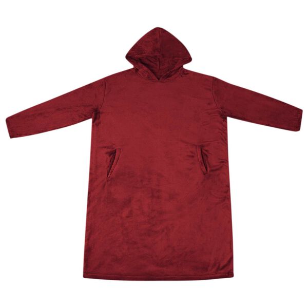 vidaXL Sudadera manta Rojo Burdeos s Franela
