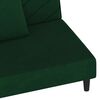 vidaXL Sof&aacute; cama de 2 plazas con dos almohadas terciopelo verde oscuro