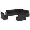 vidaXL Set de sof&aacute;s de jard&iacute;n 12 piezas cojines rat&aacute;n sint&eacute;tico negro