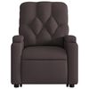 vidaXL Sill&oacute;n el&eacute;ctrico reclinable elevable de tela marr&oacute;n oscuro