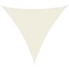 vidaXL Toldo de vela triangular tela Oxford color crema 4x4x4 m