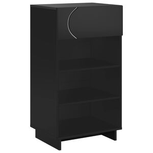 vidaXL Armario Zapatero 48 x 38 x 87,5 cm Madera de ingenier&iacute;a Negro