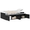 vidaXL Estructura de cama Roble Negro 90 x 190 cm Madera contrachapada