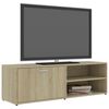 vidaXL Mueble de TV madera contrachapada color roble 120x34x37 cm