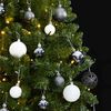 vidaXL &Aacute;rbol de Navidad artificial con bisagras 300 LED y bolas 300 cm