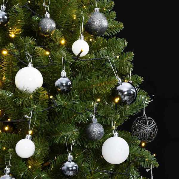 vidaXL &Aacute;rbol de Navidad artificial con bisagras 300 LED y bolas 300 cm