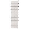 vidaXL Zapatero apilable con 10 compartimentos blanco