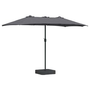 vidaXL Sombrilla de jard&iacute;n Antracita 385 x 209 x 244 cm Poli&eacute;ster