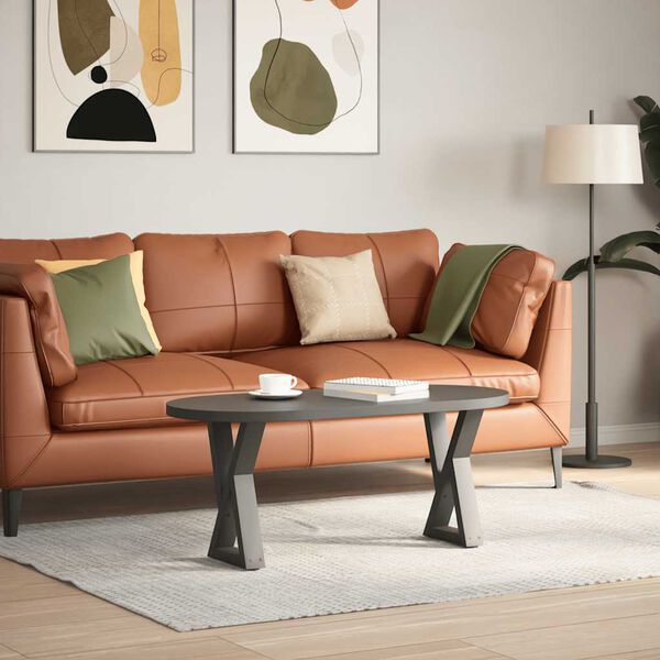 vidaXL Patas para mesa de centro (2 unidades), antracita, 38 x (42-43,3) cm, acero