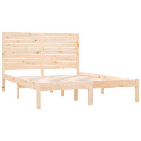 vidaXL Estructura de cama de madera maciza de pino 160x200 cm