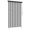 vidaXL Estor enrollable Antracita y Blanco 120 x 250 cm